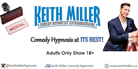 Keith Miller Totally Mental Comedy Hypnosis Show primary image