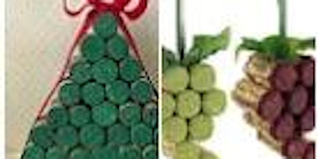 Sip Wine & Craft Cork Grape Ornament & Christmas Tree