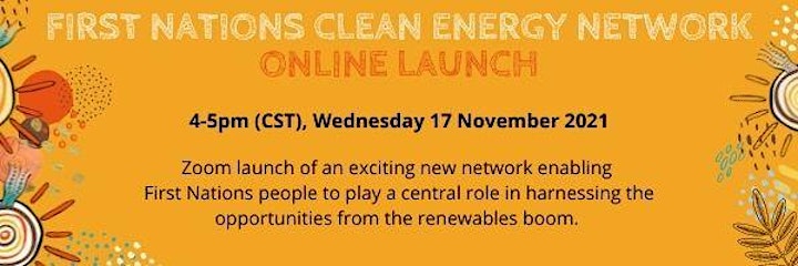 Online Launch of First Nations Clean Energy Network image