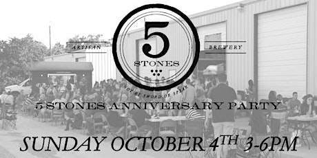 5 Stones Artisan Brewery 2nd Year Anniversary Party primary image