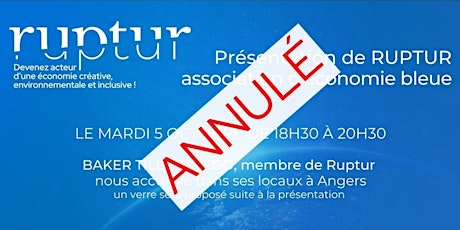 Présentation de Ruptur, association d'économie bleue le 05/10/21