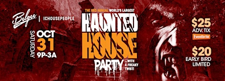 106.3 Welcomes The 3rd Annual World's Largest Haunted House Party / With a Freaky Twist primary image