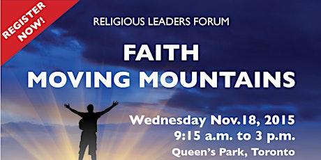 Queen's Park Religious Leaders Forum: Faith Moving Mountains primary image