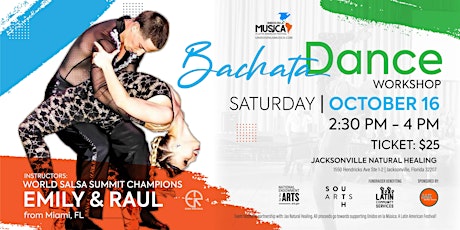 Bachata Workshop w/ World Champions Emily & Raul! 90 Minutes primary image
