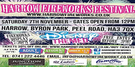 HARROW FIREWORKS FESTIVAL 2015 (Harrow Online partners ) primary image