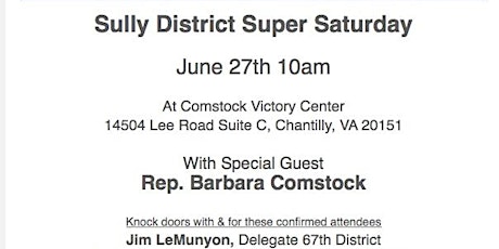 Sully District Saturday Volunteer Event and Barbeque with Congressman Rob Wittman and Sully Supervisor Candidate John Guevara primary image
