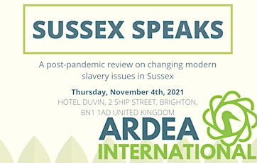Imagem principal do evento Sussex Speaks: Modern Slavery Update Post-Pandemic