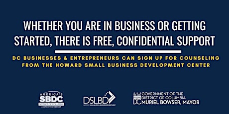 FREE Counseling for DC Businesses & Entrepreneurs tickets