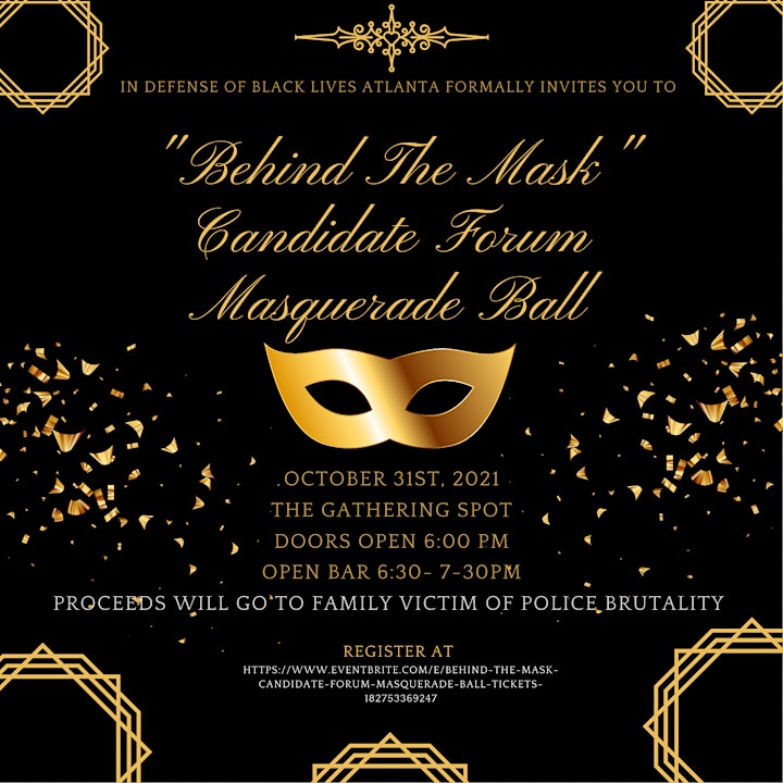 "Behind The Mask" Candidate Forum Masquerade  Ball image