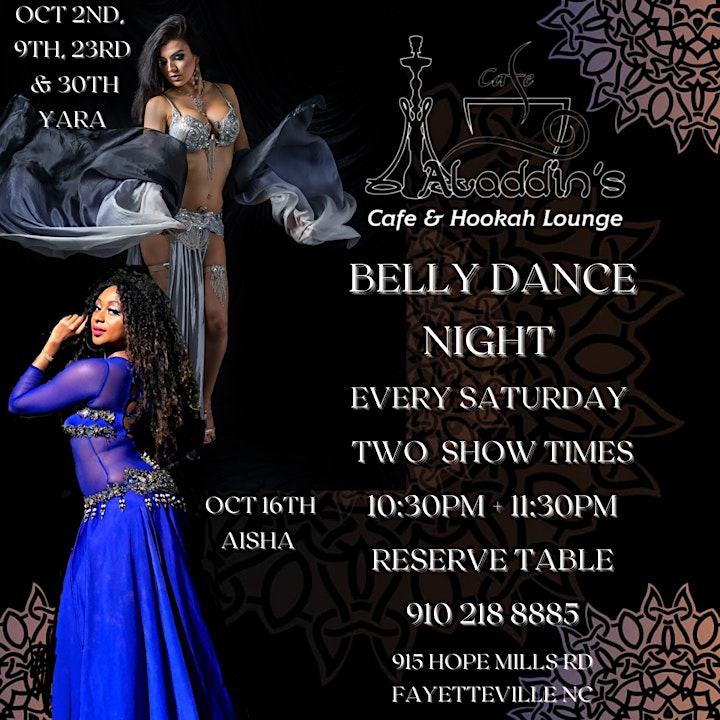 
		Belly Dance Night at Aladdins Hookah Cafe image
