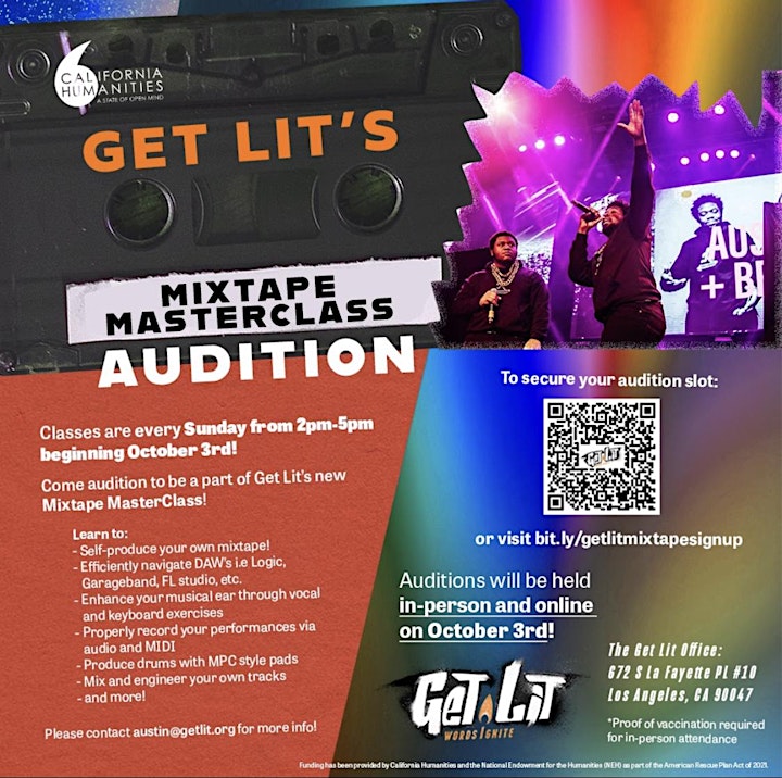 Mixtape Masterclass - Free Youth Music Program image