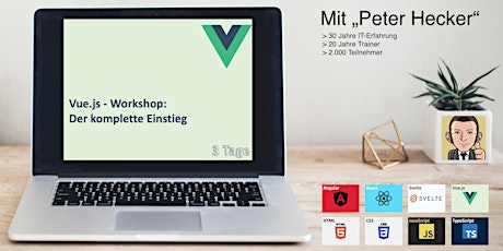 Hauptbild für Vue.js Workshop - 3 Tage Online-Training: Der komplette Einstieg