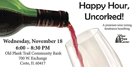 New Hope Center's Wine Tasting Fundraiser "Happy Hour, Uncorked!" primary image