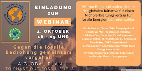 Hauptbild für Webinar zur Vorstellung der Fossil Fuel Treaty Non-Proliferation Initiative