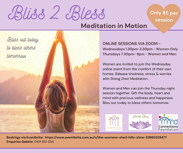 
		Bliss 2 Bless - Meditation in Motion Evening Sessions image
