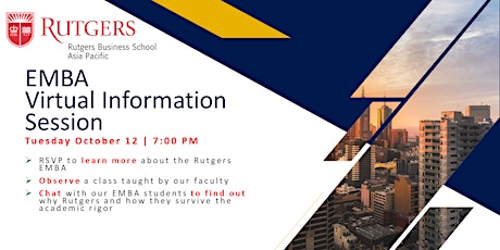 Rutgers Executive MBA (Virtual Information Session)