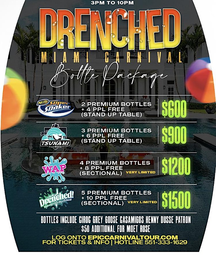 DRENCHED POOL PARTY | MIAMI CARNIVAL 2021 image