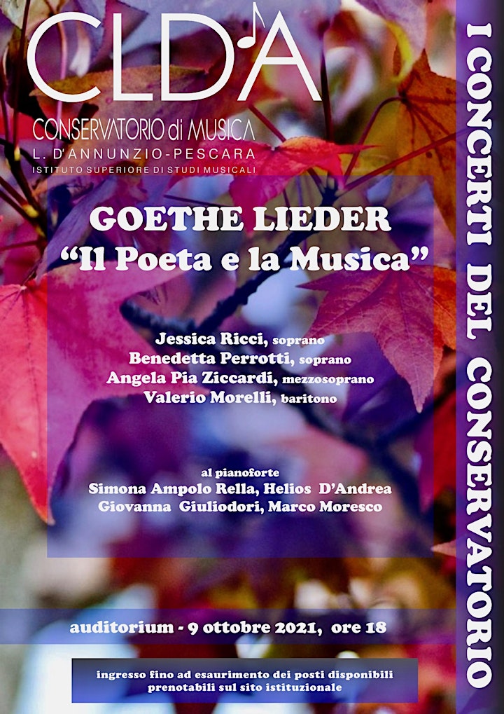 Immagine Autunno in concerto – Goethe Lieder - Il Poeta e la Musica