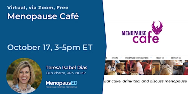 Menopause Cafe- Eat cake, drink tea, and discuss menopause