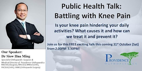 Public Health Talk -Battling with Knee Pain primary image
