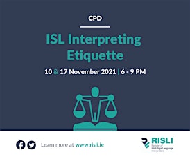 RISLI CPD - ISL Interpreting Etiquette primary image