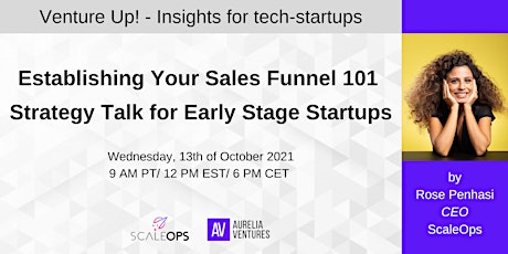 Establishing Your Sales Funnel 101 - Strategy Talk for Early Stage Startups