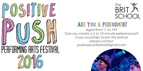 Positive Push Performing Arts Festival 2016 primary image