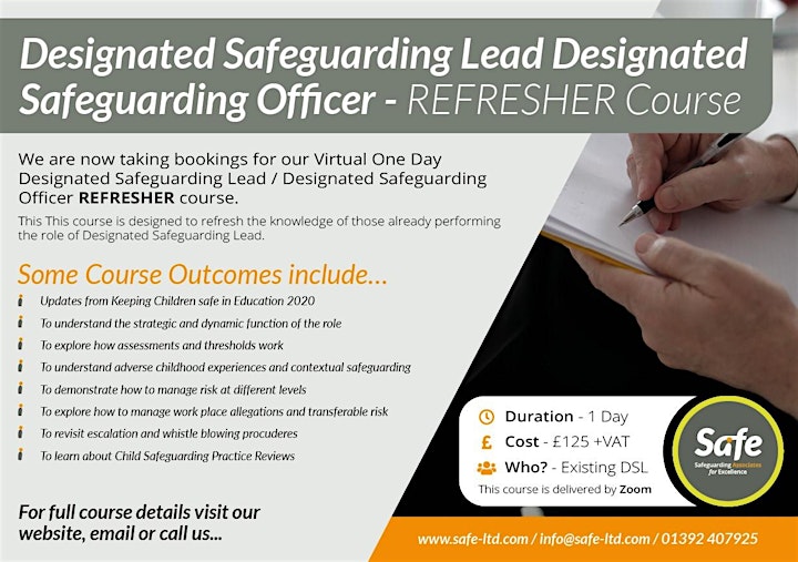 Designated Safeguarding Lead - REFRESHER (Education Only) image