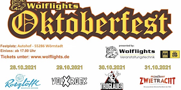 Oktoberfest Wolflights- 30.10 mit den Troglauern