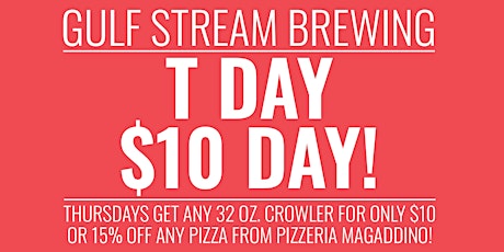 $10 Crowlers & 15% off Pizza Thursdays at the brewery! tickets