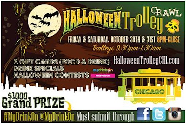 2015 Chicago Halloween Trolley Bar Crawl - 2 Night Event