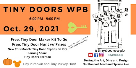 Free Tiny Doors Hunt and Maker Kits: Friday, Oct. 29, 2021 6pm - 9pm