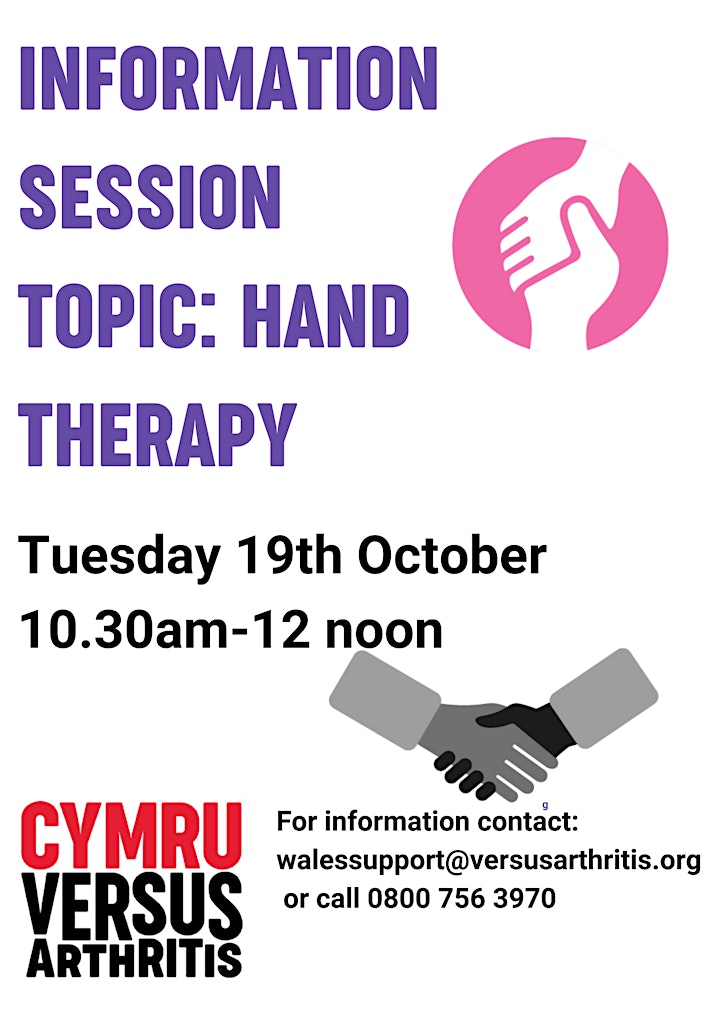 
		Hand Therapy information session for arthritis, MSK and related conditions image
