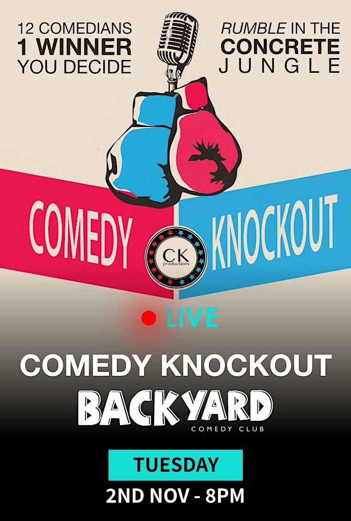 
		Comedy Knockout at Backyard Comedy Club - Streaming tickets image

