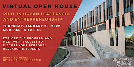 UDC Ph.D. in Urban Leadership and Entrepreneurship Open House tickets