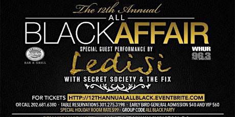 The 12th Annual All Black Affair With Special Guest LEDISI primary image