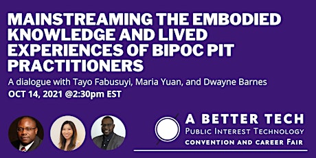 Dialogue: Mainstreaming the Embodied Knowledge of BIPOC PIT Practitioners primary image