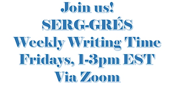 SERG Weekly Writing Sessions