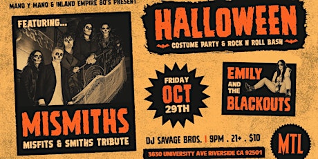 Mismiths (misfits & The Smiths tribute) Halloween rock n roll bash! primary image