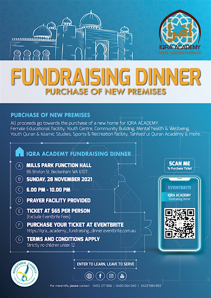 IQRA ACADEMY - FUNDRAISING DINNER TO PURCHASE NEW PREMISES image