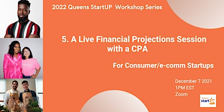 A Live Financial Projections Session  - For Consumer Goods Startups