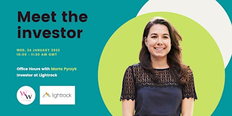 Meet the investor - Office hours with Marta Pyrzyk, Lightrock tickets