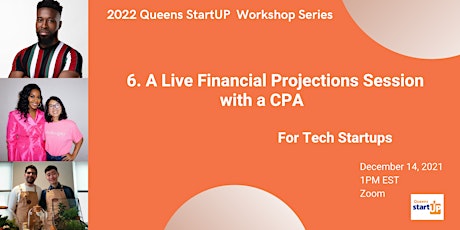 A Live Financial Projections Session with a CPA - For Tech Startups