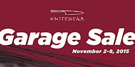Knifewear Garage Sale Eve! primary image