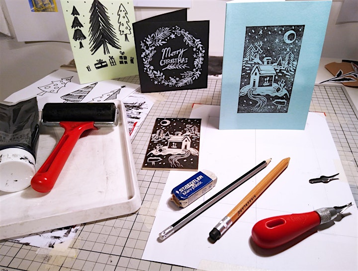 Festive Cards / Greetings Cards - Lino Printing Workshop image