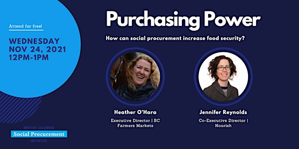 Purchasing Power: How can social procurement increase food security?