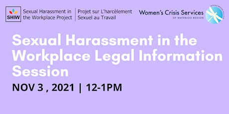 Sexual Harassment in the Workplace Legal Information Session