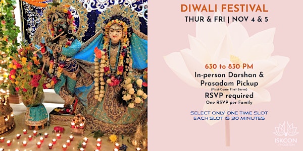 Diwali Festival at ISKCON of Houston 2021 6:30 PM