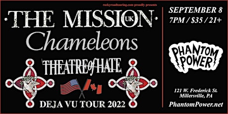 Deja Vu Tour 2022: The Mission UK // Chameleons UK// Theater of Hate tickets