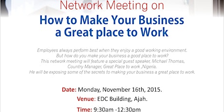 GEW Nigeria 2015: Network Meeting primary image